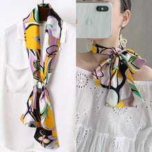 Load image into Gallery viewer, Choice Long Small Women Silk Scarf Tie Decorated Professional Neck Cover Multi-functional Tin Spring Travel Ladies Neckerchiefs
