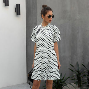 Black Dress Polka-dot Women Summer Sundresses Casual White Loose Fit Clothes Free People 2022 Yellow Womens Clothing Everyday