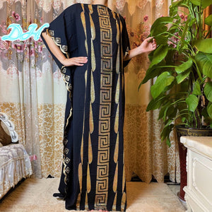 Dubai Free Size Abaya Embroidery Long Dress Arab High Grade Comfortable Fabric Women Muslim Kaftan Turkish Moroccan GownHD054