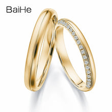 Load image into Gallery viewer, BAIHE Solid 18K White Gold H/SI Natural Diamond Ring Man Women Wedding Band Fine Jewelry Trendy Couple Ring Zoben Ma&#39;aurata
