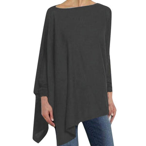 Jocoo Jolee Women Causal Long Sleeve Cotton Blouse Spring Loose Irregular Shirt Female Solid Sweatshirt Female Tops Pullover