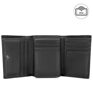 Men's Retro First Layer Cowhide Wallet-Fold RFID Bag