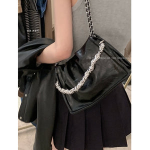 Bag Female Niche Pleated Retro Easy Matching Ins Chain