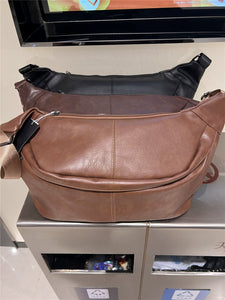 Soft Leather Shoulder Multi-Functional Casual Men's Chest Bag