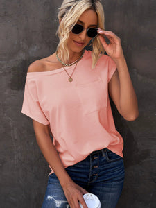 Summer 2024 Pure Color Pullover Fashion Short Sleeve T-shirt