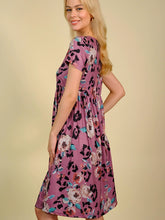 Load image into Gallery viewer, Plant Short Sleeve Dress Slim Looking All-Match Floral Print
