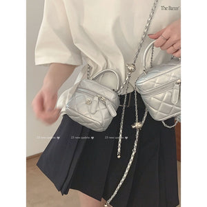 Bag Female Silver Fashion Quilted Small Handbags