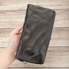 Load image into Gallery viewer, Men&#39;s Vintage Handmade Business Long Genuine Leather Wallet
