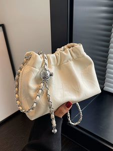 Bag Women's Oil Wax Leather Niche Texture Chain Bag