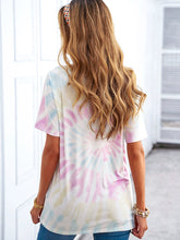 Load image into Gallery viewer, Tie-Dye Letter European and American Leisure All-Matching Printed T-shirt
