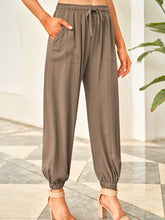 Load image into Gallery viewer, Best Seller in Europe and America Loose Lace-up Pure Color Slimming Ankle-Length Pants
