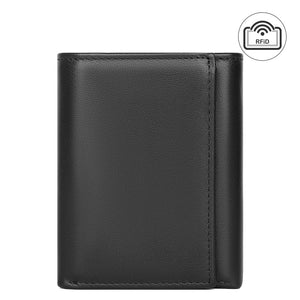 Men's Retro First Layer Cowhide Wallet-Fold RFID Bag