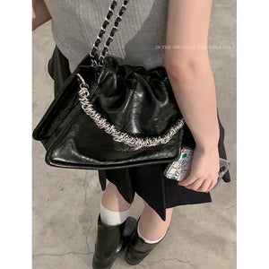 Bag Female Niche Pleated Retro Easy Matching Ins Chain