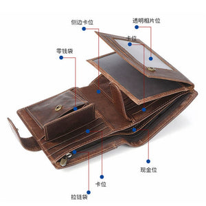 Men's RFID Multi-Slot Casual Leather Wallet