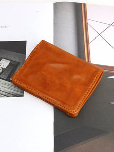 First Layer Cowhide Retro Photo Position Wallet Small Wallet