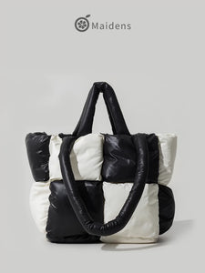 Orange Girl Special-Interest Design Cotton-Filled Portable down Bag