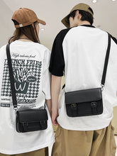 Load image into Gallery viewer, Boys Retro Style Flip Casual Black Single-Shoulder Bag
