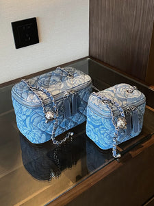 Special-Interest Design Chain One-Shoulder Denim Mini Bag