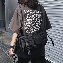 Load image into Gallery viewer, Japanese Style Functional Harajuku Black Trendy Students&#39; Crossbody Bag
