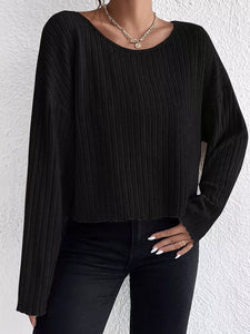 Autumn Fashion Thread Pullover T-shirt Long Sleeve Knitwear