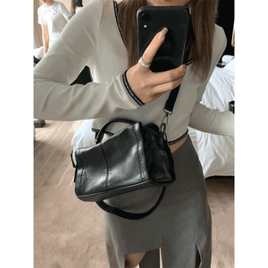 Bag Female South Korea Niche Fancy Black Crossbody Bag