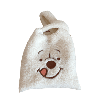 Fall and Winter Ins Style Cartoon Stuffed Vest Bag Candy Color Cute Bear Handbag Young Adult Heart Lamb Plastic Shopping Bag