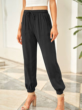 Load image into Gallery viewer, Best Seller in Europe and America Loose Lace-up Pure Color Slimming Ankle-Length Pants
