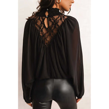 Load image into Gallery viewer, Autumn Black Pullover Stylish Easiest for Match Tops Lace
