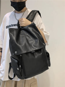 Travel Men's Easy-Care Leather Trendy Backpack