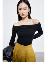 Load image into Gallery viewer, Buckthorn off-Shoulder Knitted Slim-Fit Slimming Bottoming Shirt
