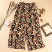 Load image into Gallery viewer, 2024 Fashion Printed Black High Waist Loose Pants Women&#39;s Fall and Winter New Arrival Fashion Women&#39;s Floral Women&#39;s Casual Pants
