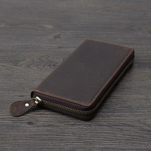 Trendy Vintage First Layer Cowhide Handmade Men's Wallet