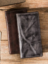 Load image into Gallery viewer, Vintage Genuine Leather Men&#39;s Hidden Hook Handmade Personalized Long Wallet
