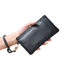 Load image into Gallery viewer, Leather Men and Women Simple Large Capacity Thin Clutch Bag
