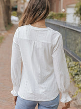 Load image into Gallery viewer, Fashion Split Texture Spring and Autumn Thin Long Sleeve T-shirt
