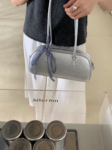 Meat Chen Whiterm K-style Spring New Arrival Ballet Style Satchel Women's Bag Tide Easiest for Match Silver Shoulder Underarm Bag