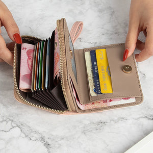 Women's Color Contrast Patchwork Mori All-Match Purse Card Holder