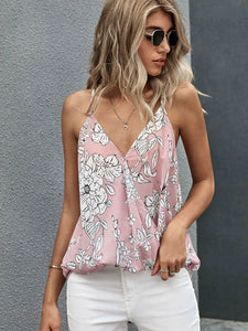 Print Vest Loose V Neck Sleeveless Women's Sling