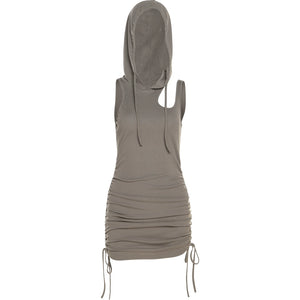 Kliou Hollow Backless Sleeveless Slim-Fit Dress