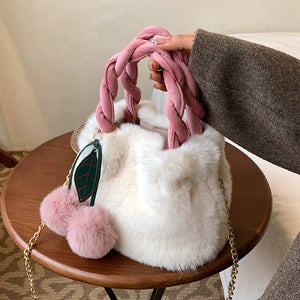 Women's Plush Bag Versatile Chain French Minority