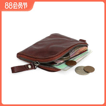 Load image into Gallery viewer, Women&#39;s First-Layer Cowhide Vintage Driver&#39;s License Coin Purse
