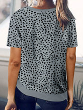 Load image into Gallery viewer, 2024 Summer New Arrival Leopard Print Print Short-Sleeved T-shirt Female Fashion Style Fashion Pullover round Neck Half-Sleeve Top Female
