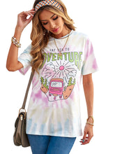 Load image into Gallery viewer, Tie-Dye Letter European and American Leisure All-Matching Printed T-shirt
