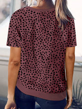 Load image into Gallery viewer, 2024 Summer New Arrival Leopard Print Print Short-Sleeved T-shirt Female Fashion Style Fashion Pullover round Neck Half-Sleeve Top Female
