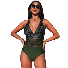 Load image into Gallery viewer, 2023 New American Leopard Print One Piece Swimsuit Women&#39;s Amazon Hot Spring Vacation Sexy Cross Back Swimsuit Women
