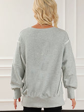 Load image into Gallery viewer, Sweatshirt Fashion Side Slit Pure Color Burr Pullover
