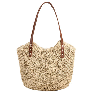 Bag Women's Summer Seaside Vacation Shoulder Straw-Weaved Bag