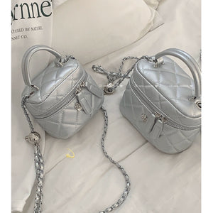 Bag Female Silver Fashion Quilted Small Handbags