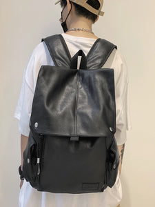 Travel Men's Easy-Care Leather Trendy Backpack