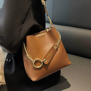 Bag Female Fashion Wide Strap Retro High Quality Crossbody Bag